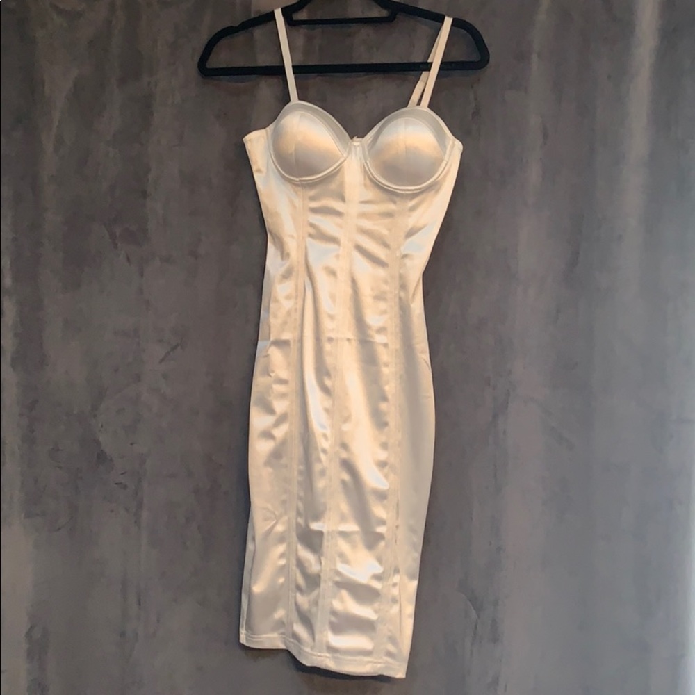 Sexy little white bustier dress Fashion Nova
